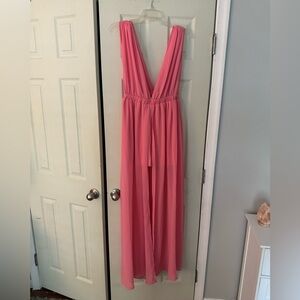 NANAMACS | coral flowy romper in size small
